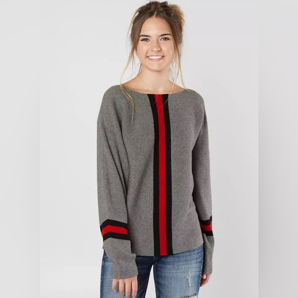 Daytrip ribbed racer striped sweater size XS